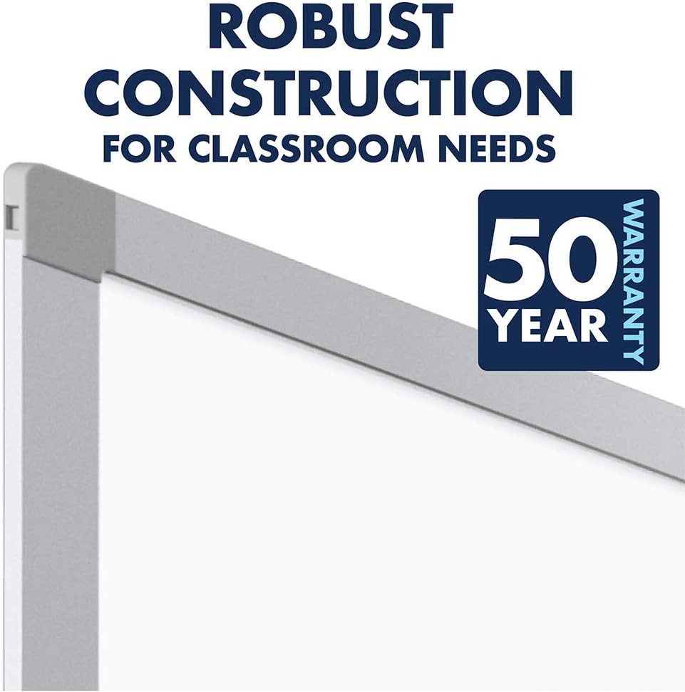Quartet Dry Erase Magnetic White Board 72"W x 48"H, Porcelain White...