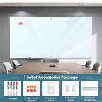 MaxGear Glass Whiteboard Wall Mounted, Frameless Magnetic Dry Erase Board - Image 3