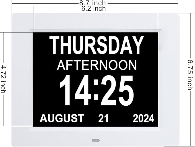 TMC 8 Inch Dementia Clock for Seniors - Image 8