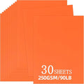 30 Sheets Orange Cardstock 8.5'' x 11'', 250gsm/90lb Heavyweight Cover by Bazyrock