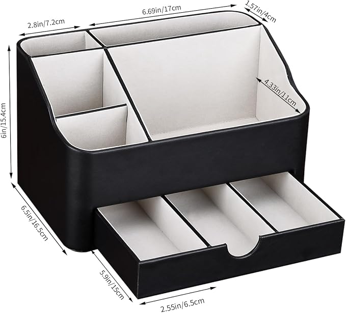 KINGFOM Desk Organizer with Drawer, Desk Organizer and Accessories 5 - Image 3