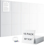 G Gamit Large Felt Wall Tiles Bulletin Board 59”x36”, Large Cork Board by GGAMIT