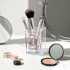 Vgrti It's Okay Only Breathe Acrylic Cosmetic Pencil Pen Holder Cup, Skeleton - Image 3