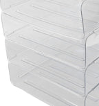 Jeanoko Desk Letter Tray Set Transparent Stackable Organizer - Image 9