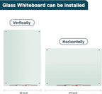 J&J worldwide Glass Whiteboard 47 x 35, Frosted Glass Dry Erase Board - Image 5