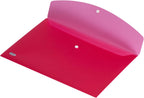 Elba Wallets, Urban A4, Rounded Corners, snap Closure, Pack of 5, Plastic, Translucent, Assorted a5 Pink