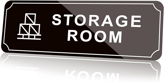 Storage Room Door Sign for Business, Self-Adhesive Durable Modern Storage Room by LUHIMO