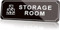 Storage Room Door Sign for Business, Self-Adhesive Durable Modern Storage Room by LUHIMO