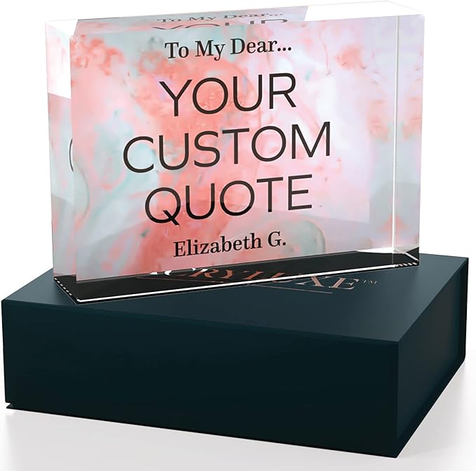 Personalized Gifts, Custom Quote Block Letter Board, Crystal-Clear Acrylic - Image 3