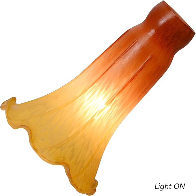 Bieye LS25 Lily Flower Blown Glass Lampshade - Image 2