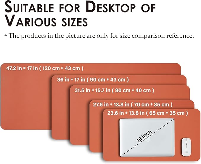 Large Desk Mat - 47.2"x 17" Non-Slip PU Desk Pad - Image 5
