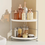 JANUS LiANG 2-Tier Corner Bathroom Countertop Organizer, Tiny Counter Corner - Image 3