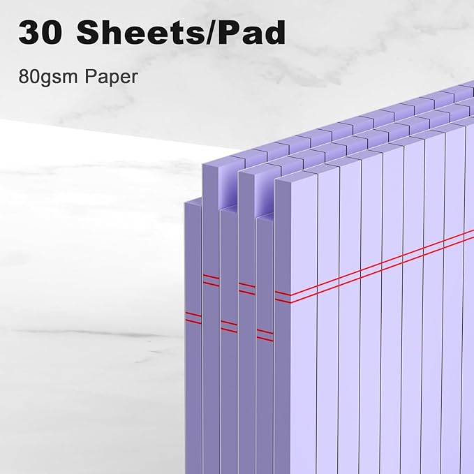 AILZFEI 6pcs Small Legal Pad 5x8 College Ruled Purple Legal Pads Notepads 6 - Image 3