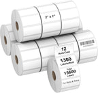 AveneMark 12 Rolls 2" x 1" Direct Thermal Labels