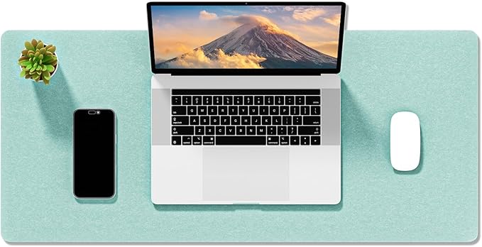 Auhoahsil Felt Desk Mat, Minimalist Large Mouse Pad XL 31.5 x 11.8 in, Desk Matt by Auhoahsil