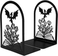 Dragon Book Ends, Heavy Duty Metal Bookends for Shelves | Non Skid Metal Book Divider Decorative Holder, Abstract Art Desgin Book Stopper Supports for Office, Home