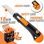 REXBETI 12-Pack Utility Knife, Retractable Box Cutter - Image 2