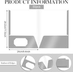 Jutom 50 Pcs 2 Pocket Glossy Paper Folders Glossy Paper Laminated Portfolios - Image 2