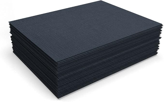 LUXPaper 8.5" x 11" Cardstock | Letter Size | Nautical Blue Linen | 100lb. - Image 4