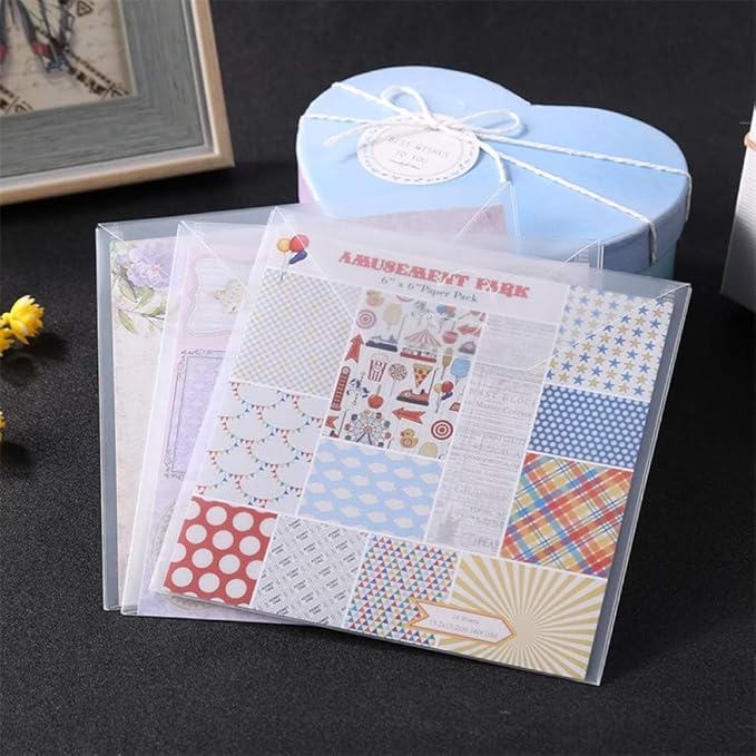 10PCS Large Stamp & Dies Storage Pockets Transparent Plastic Seal Bags Storage - Image 4