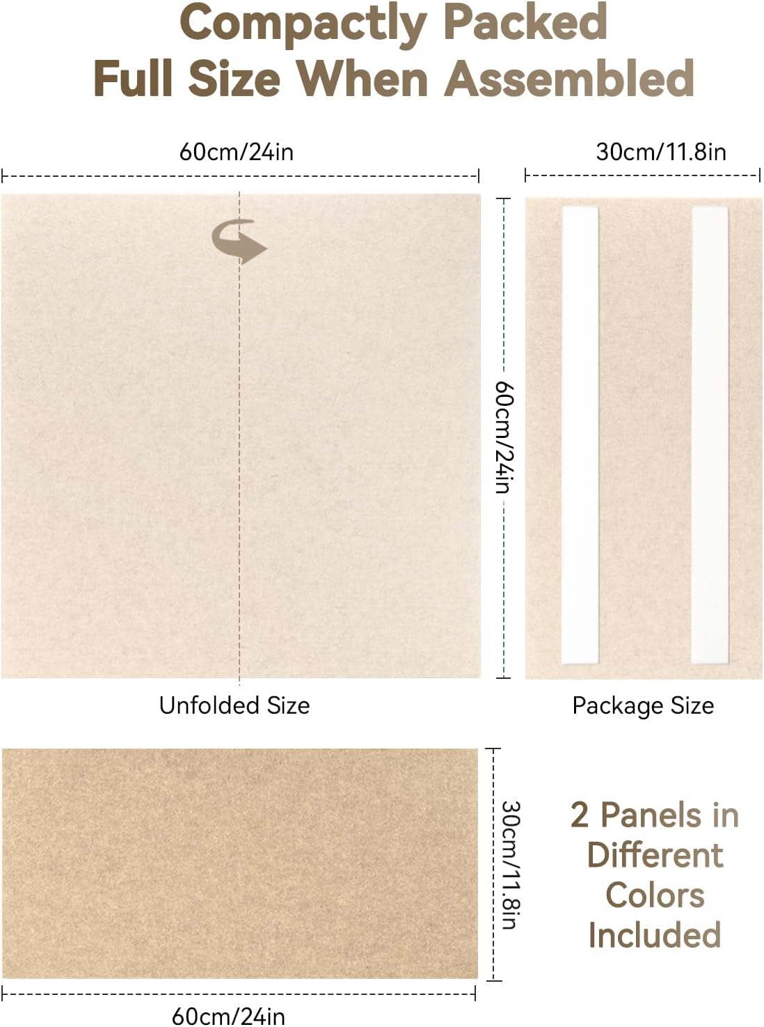 Two-Tone Felt Bulletin Board, 23.6 x 35.4 Decorative Pin Board
