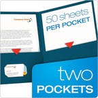 Oxford Twin-Pocket Folders, Textured Paper, Letter Size, Holds 100 Sheets - Image 2