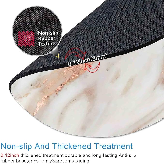 IMAYONDIA Round Mouse Pad, Non-Slip Rubber Base Mousepad - Image 3