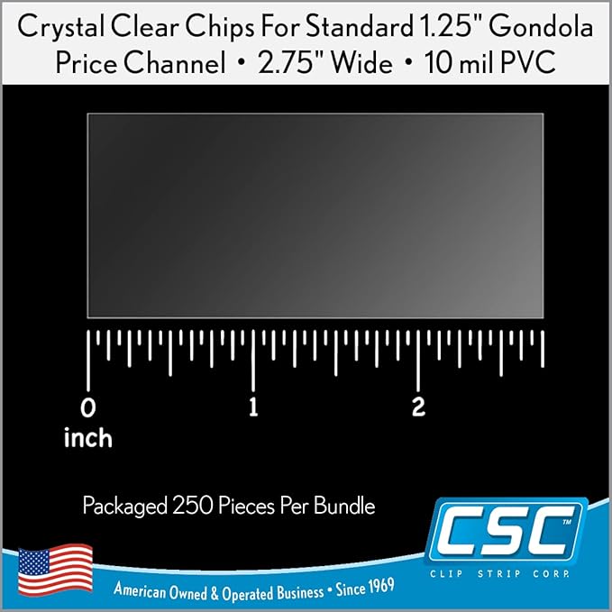 Price Data Channel Label Holder Chips, 2.75" L x 1.25" H, 10 Mil Thick - Image 6