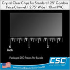 Price Data Channel Label Holder Chips, 2.75" L x 1.25" H, 10 Mil Thick - Image 6