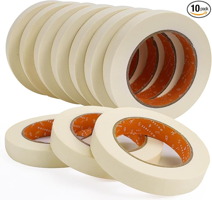 SEBETOW Masking Tape Bulk 10 Packs 0.75 Inch by SEBETOW