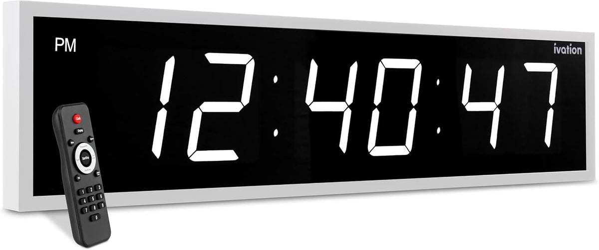 Ivation Huge Oversized 72" Large Digital LED Clock | Big Digital Clock