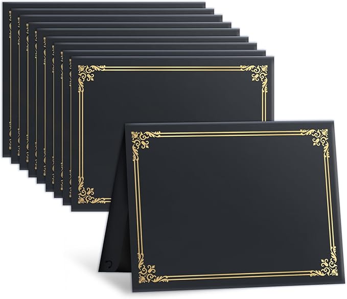 12 Packs Certificate Covers, Certificate Holders Gold Foil Border, by Unknown