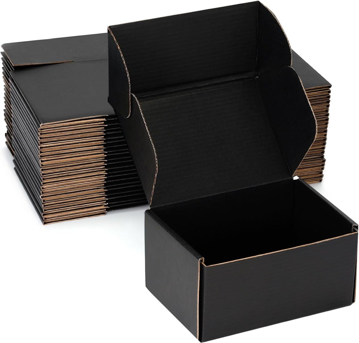 6x4x3 black shipping boxes for small business, packing, main product view