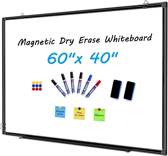 H-Qprobd 60"x40" White Board for Wall Large Magnetic Dry Erase Board by H-Qprobd