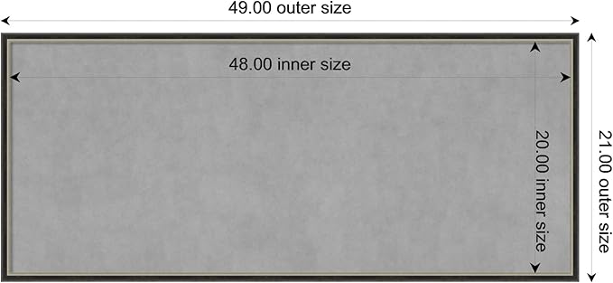 Amanti Art Black Framed Magnetic Board 21x49 Oversize Vision Board - Image 4