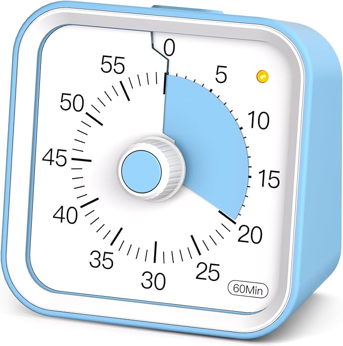 Visual Timer for Kids with Pause Function, 60 Minute Countdown Timer for Kids by InfPokidCuteVisualTimer