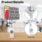 Sixrip Without The Lab You‘re Only Guessing Badge Reel Retractable Glitter - Image 3