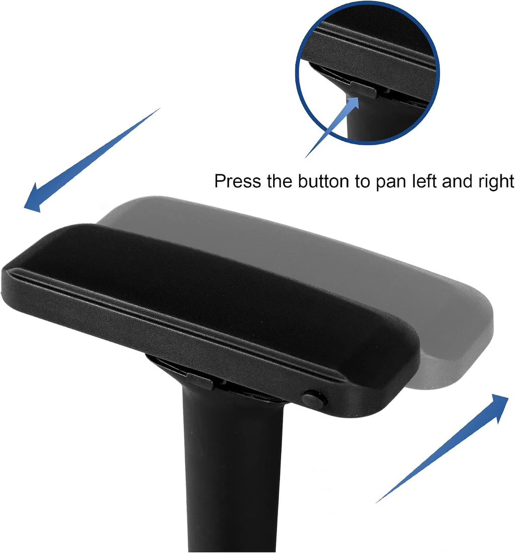 Frassie 4D Height Adjustable Chair Armrest Pair, Gaming Office Boss Chair Arms Set Replacement Part