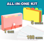 H4D 3x5 Index Card Case with 100 Heavyweight Ruled Index Cards and Dividers - Image 2