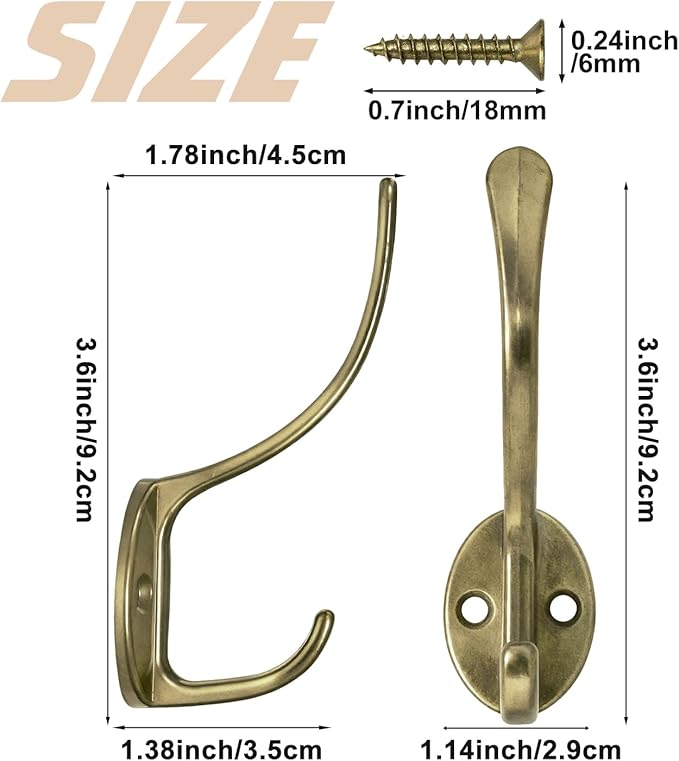 Homanu 14 Pack Coat Hooks Wall Mounted - Image 5