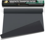 MyArtscape Graphite Transfer Paper Roll 17" x 30ft – Black Carbon Wax Paper by MyArtscape