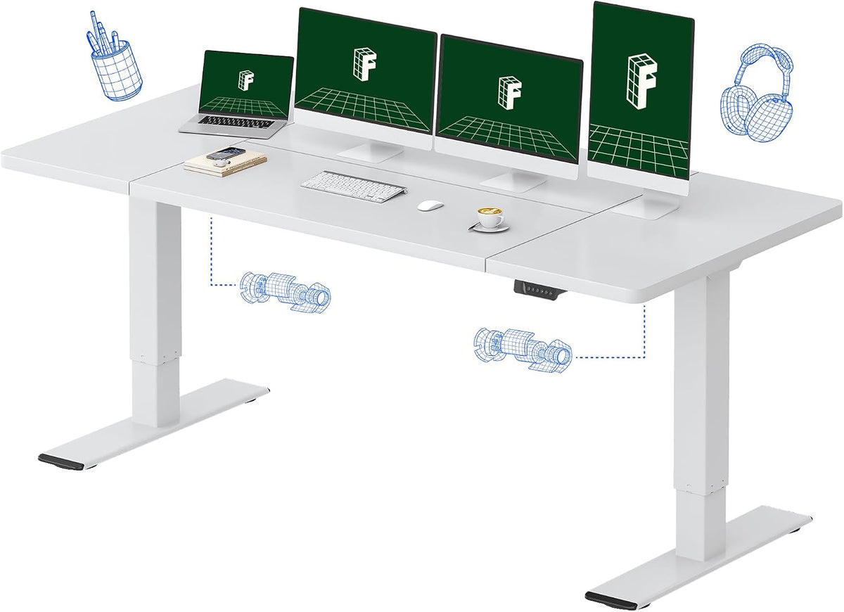 FLEXISPOT 79x32 Inch Large Dual Motor Electric Standing Desk, Home Office Desk