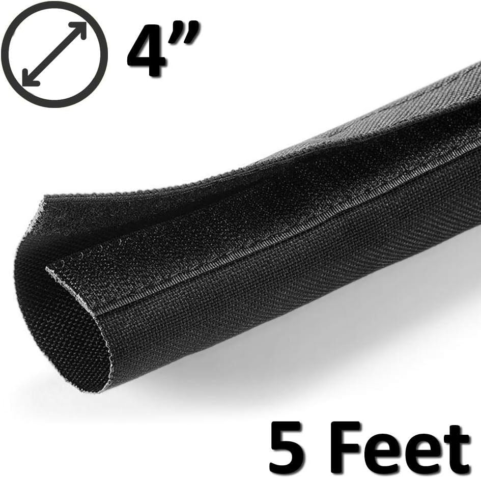 Electriduct 4" Hook and Loop Side Entry Hose and Cable Sleeve - 10 Feet