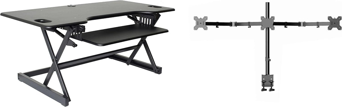 Rocelco 46" Large Height Adjustable Standing Desk Converter