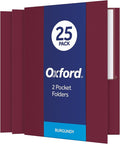 Oxford Twin-Pocket Folders, Textured Paper, Letter Size, Holds 100 Sheets by Oxford