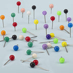 Push Pins，LYroo 200 Pcs Flower Thumb Tacks Wood Pin Board Map Tacks Marking - Image 5