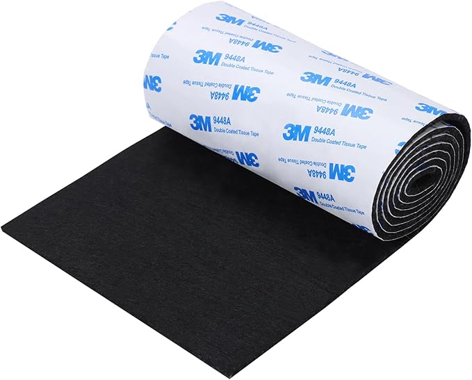 Felt Furniture Pads, Non Slip Self Adhesive Cuttable Felt Tape Black Heavy Duty by VOCOMO