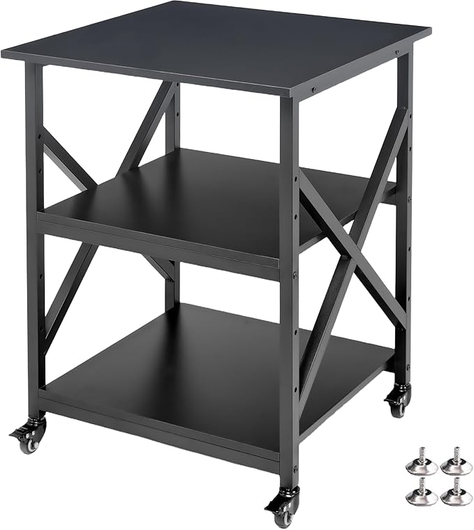 Fannova Printer Stand, 23.6 x 23.6 x 30.1 Inches Large Square Printer Table by Fannova