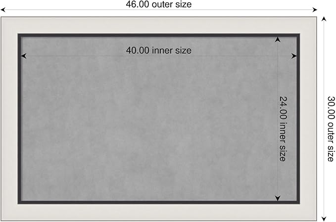 Amanti Art Silver Framed Magnetic Board 30x46 Large Vision Board - Image 2