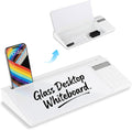 Glass Desktop Whiteboard with Calculator & Storage, Desk Dry Erase Note Memo by Unknown